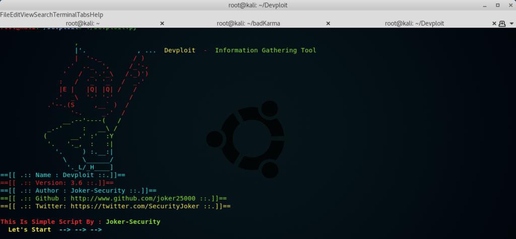 devploit top 10 information gathering tools