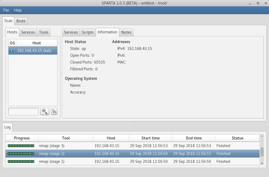 sparta top 10 information gathering tools