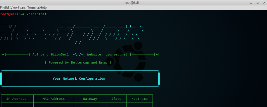 xerosploit tool