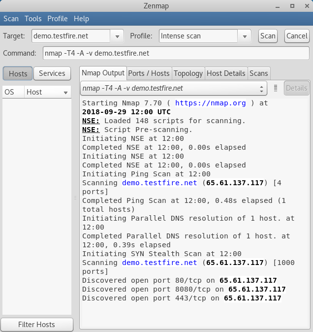 zenmap top 10 information gathering tools